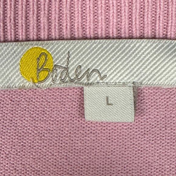 Boden Sweater Womens Large Pink V Neck Preppy Career Minimalist Stretch Comfort - Picture 7 of 12